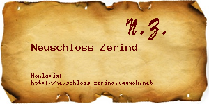 Neuschloss Zerind névjegykártya